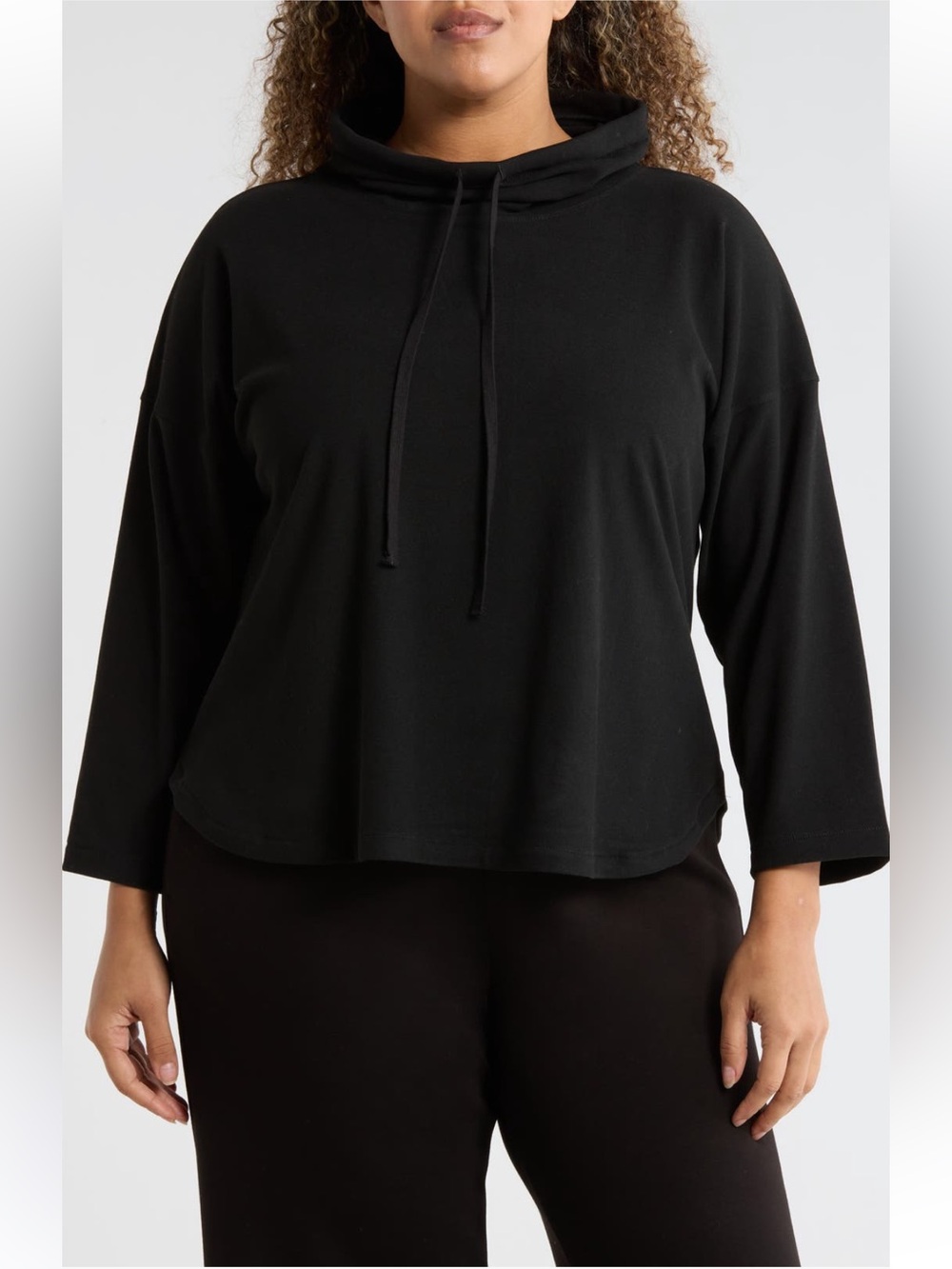 Max Studio Black Funnel Neck Top • Size 3X • NWT